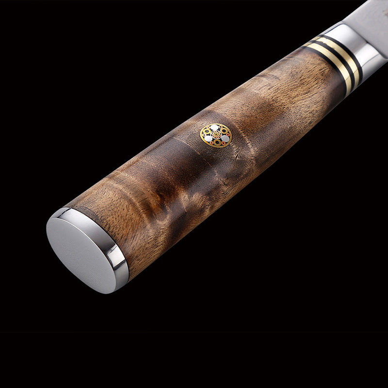 Damascus Shadow Wood Fruit Knife Fish Bone Pattern Sharp Peeling Knife Exquisite 3.5 Inch Paring Knife