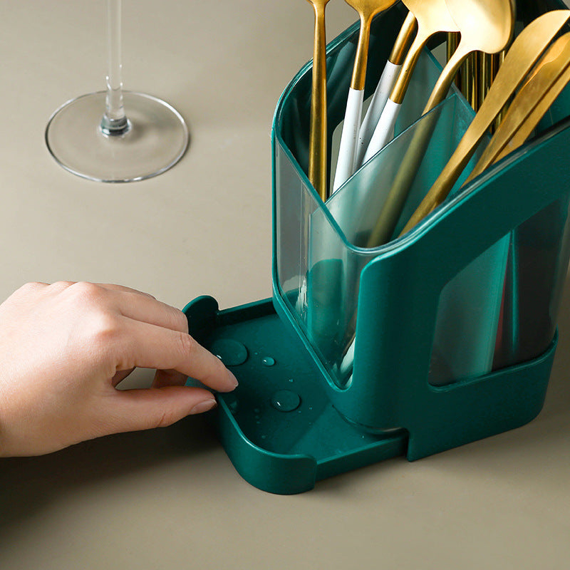 Kitchen Chopsticks Storage Rack Kitchen Multi-Functional Supplies Chopsticks Tube Storage Box Chopsticks Basket Drain Rack