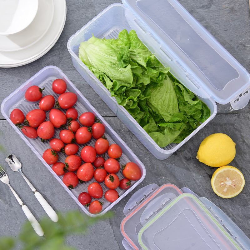 Japanese Style Refrigerator Storage Box Food Freezer Box Kitchen Storage Fresh Keeping Plastic Storage Sealed Box