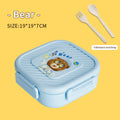 Portable heatable sealed square compartment lunch box bento box lunch box