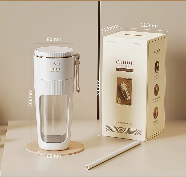 Kabelloser Mini-Mixer 340 ml – Smoothies unterwegs