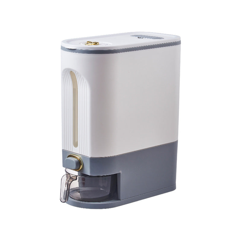 Sandwich Type Household Rice Bucket Sealed Insect Proof Moisture-Proof Narrow Edge Grain and Miscellaneous Grain Storage Bucket Press Type Rice Storage Box Rice Jar