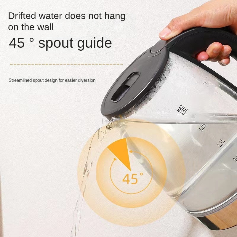 High boron glass multifunctional kettle with automatic power-off LED light and electric kettle