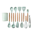 12pcs Cooking Tools Set Premium Silicone Kitchen Cooking Utensils Set With Storage Box Turner Tongs Spatula Spoon Turner