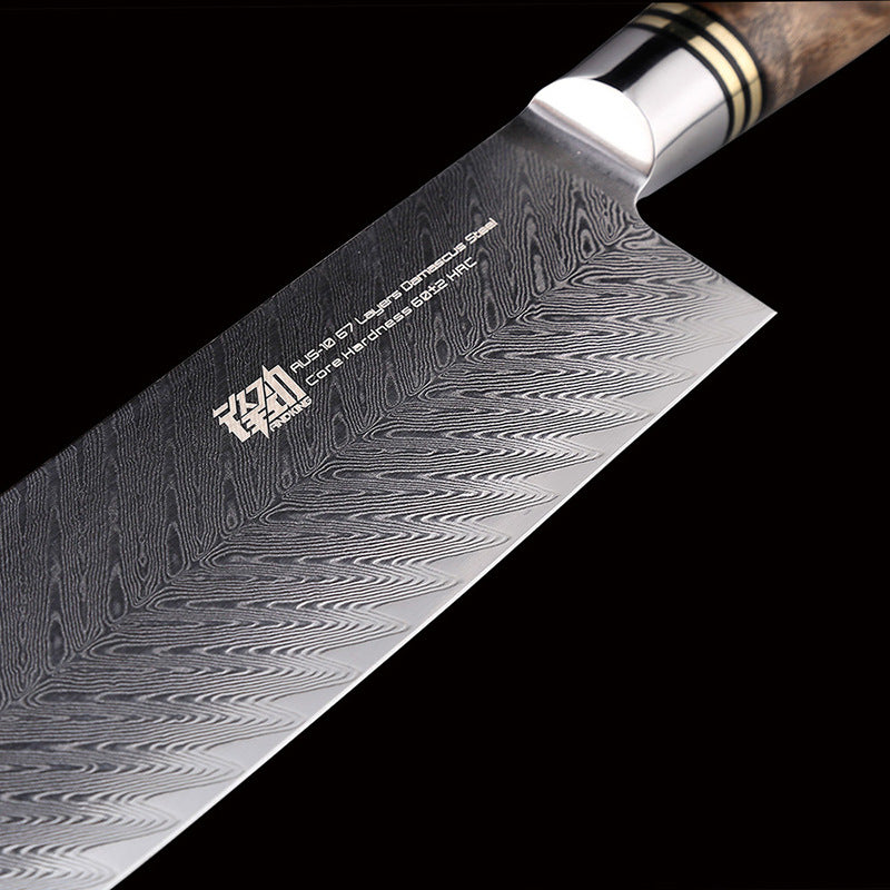 Damascus Shadow Wood 6.5 Inch Sliced Fish Bone Pattern Sharp Sushi Knife Exquisite Kitchen Knife