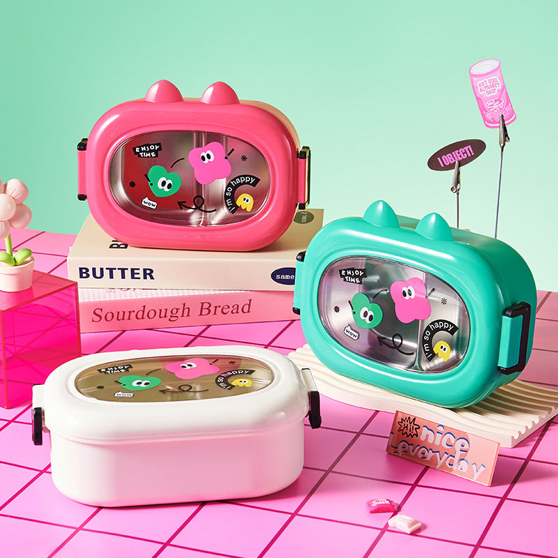 Dopamine can be heated by microwave 304 stainless steel insulation and fresh-keeping compartment lunch box lunch box