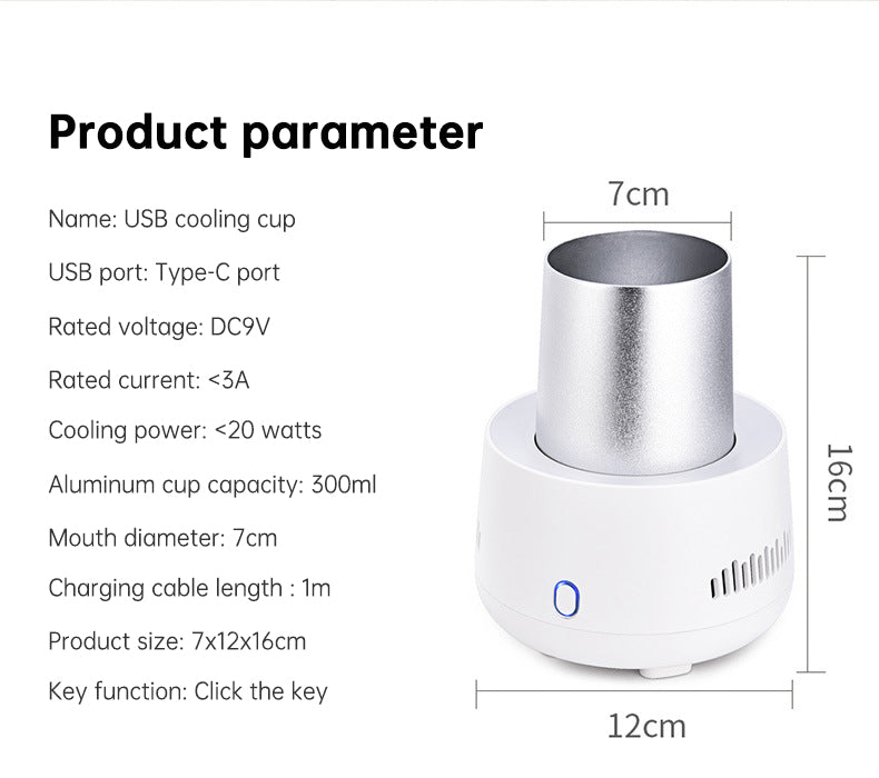 Elektrischer Getränkekühler – kompakt per USB-C