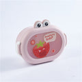 Cute little frog portable microwaveable lunch box with compartments fruit box lunch box
